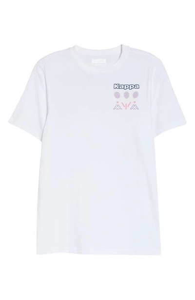Shop Kappa Logo Mari Cotton Graphic Tee In Bright White