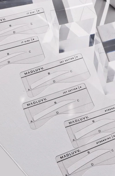 Shop Madluvv Straight Up 6 Eyebrow Stencil Set