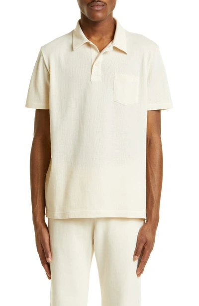 Shop Sunspel Riviera Cotton Polo In Undyed