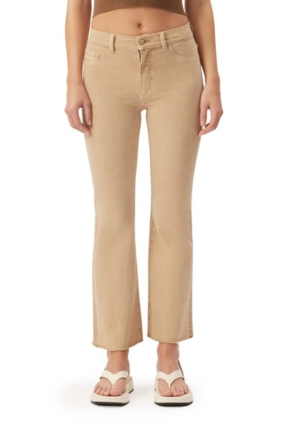 Dl1961 Bridget High Rise Bootcut Instasculpt Crop Jeans In Sand