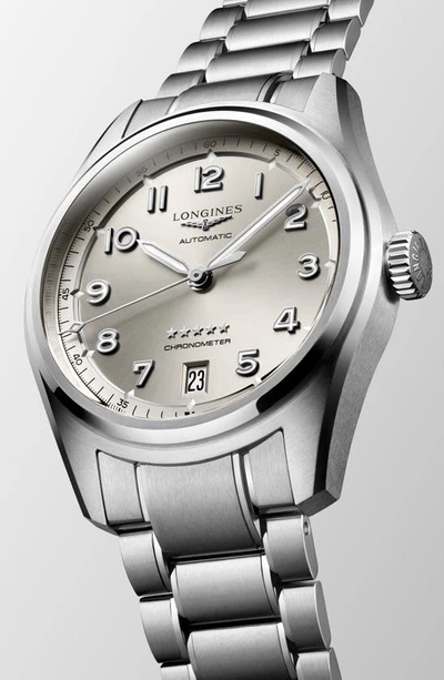Shop Longines Spirit Automatic Bracelet Watch, 37mm In Champagne