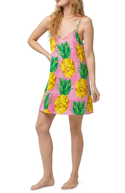 Bedhead Pajamas Pineapple Print Organic Cotton Chemise In Pineapple