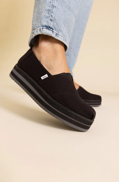 Shop Toms Alp Midform Espadrille In Black