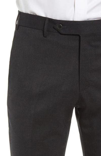 Shop Zanella Parker Stretch Wool Trousers In Charcoal