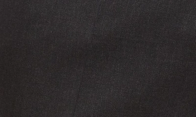Zanella Parker Flat Front Wool Trousers In Charcoal