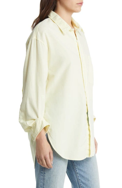 Shop Citizens Of Humanity Kayla Oversize Button-up Shirt In Oxford Baby Yellow