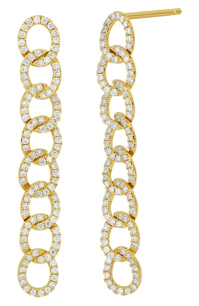 Shop Bony Levy Katherine Miami Diamond Chain Drop Earrings In 18k Yellow Gold