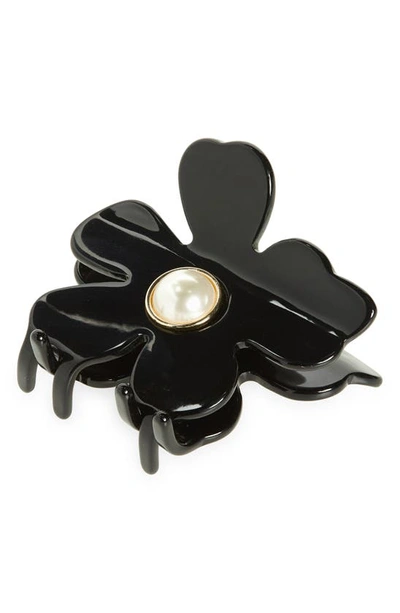 Shop Lele Sadoughi Lily Claw Hair Clip In Jet