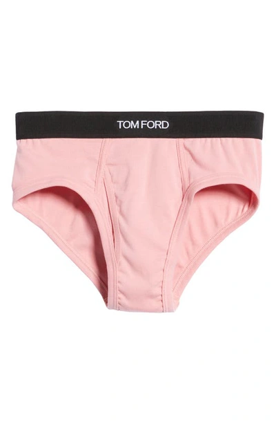 Shop Tom Ford Cotton Stretch Jersey Briefs In Washed Rose