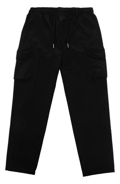 Shop Caterpillar Cat Wwr Elastic Waist Nylon Cargo Pants In Black