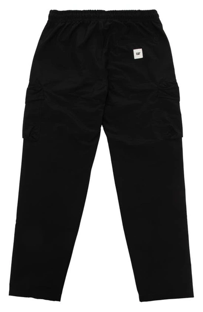 Shop Caterpillar Elastic Waist Nylon Cargo Pants In Black