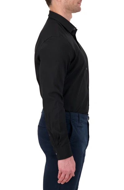 Report Collection Men's Slim-fit Solid Woven Shirt In 09 Black