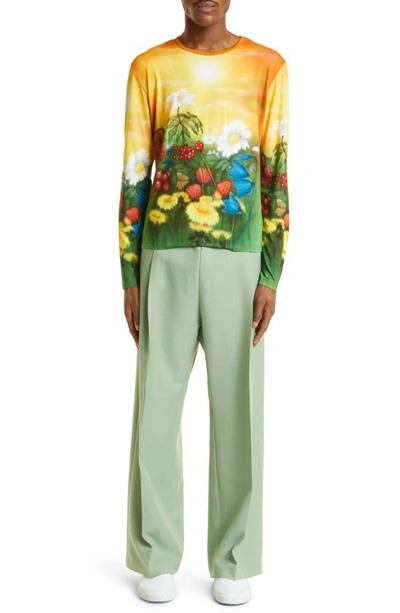 Shop Stockholm Surfboard Club Peps Airbrush Long Sleeve Graphic Tee In Airbrush Flowers