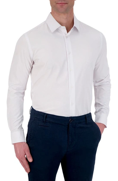 Shop Report Collection 4x Stretch Slim Fit Check Dress Shirt In 01 White