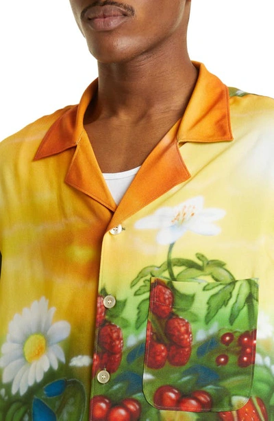 Shop Stockholm Surfboard Club Stoffe Airbrush Camp Shirt In Airbrush Flowers
