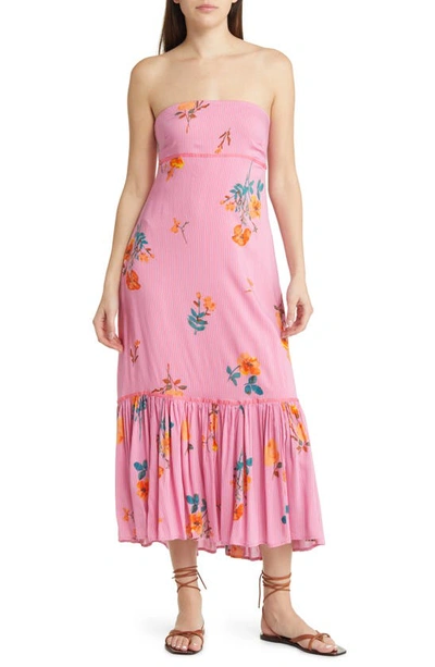Shop Free People Rosie Posie Floral Sundress In Grapefruit Combo