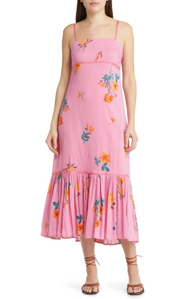 Shop Free People Rosie Posie Floral Sundress In Grapefruit Combo