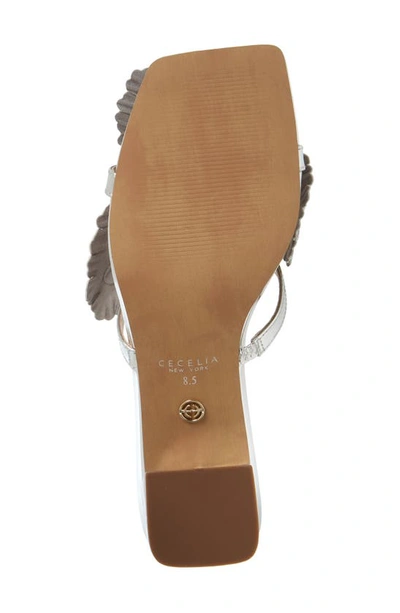 Shop Cecelia New York Happy Leather Sandal In Silver