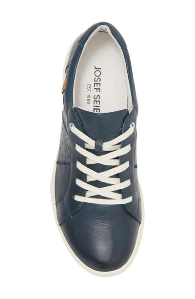 Shop Josef Seibel Caren 01 Sneaker In Ocean Leather