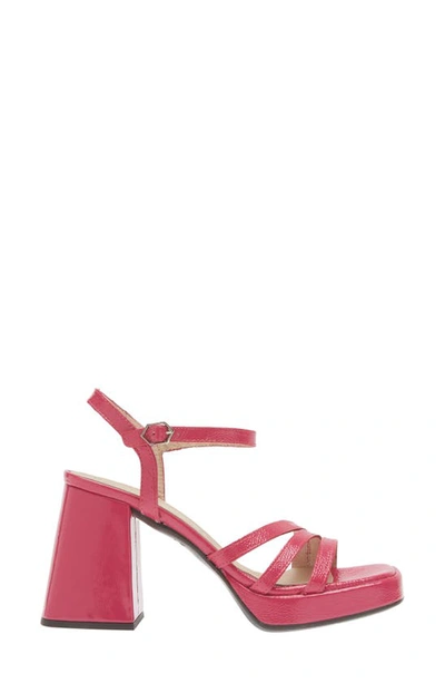 Wonders Block Heel Sandal In Orchid Patent