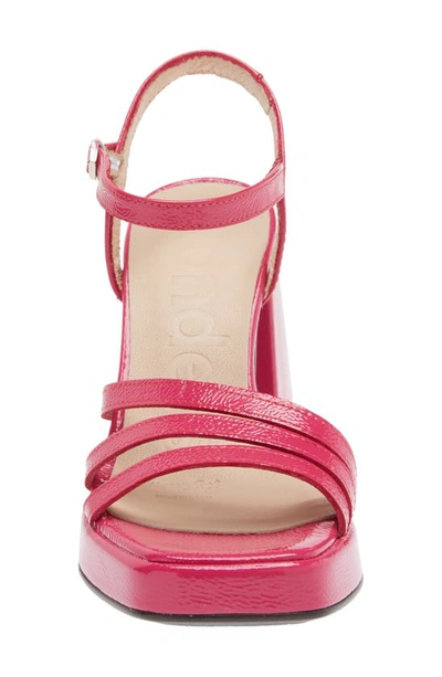 Wonders Block Heel Sandal In Orchid Patent