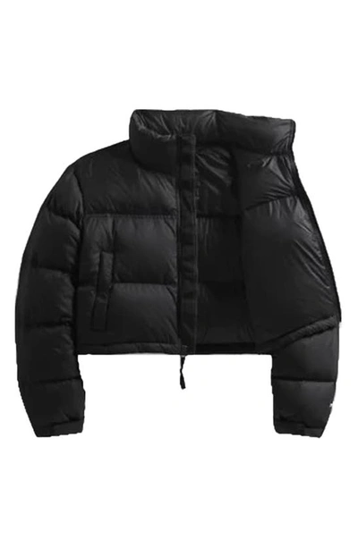 Shop The North Face Nuptse Water Repellent 700 Fill Power Down Short Puffer Jacket In Black/ Black