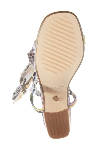 Shop Cecelia New York Hibiscus Sandal In Purple Snake