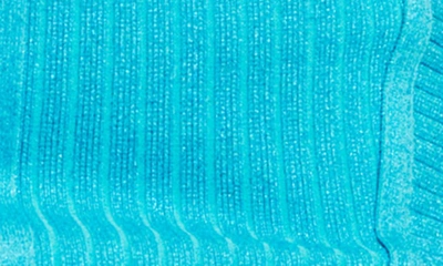 Shop Retroféte Taressa Rib Stitch Miniskirt In Aqua Blue