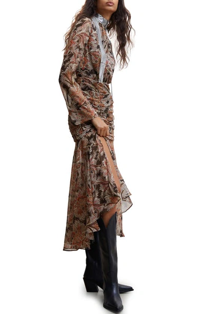 Mango Dress Black In Brown/black