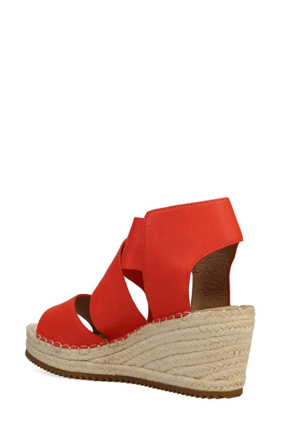 Shop Eileen Fisher 'willow' Espadrille Wedge Sandal In Red Poppy