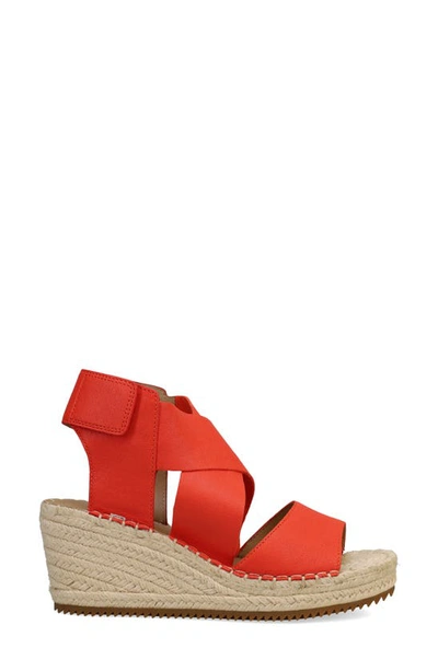 Shop Eileen Fisher 'willow' Espadrille Wedge Sandal In Red Poppy