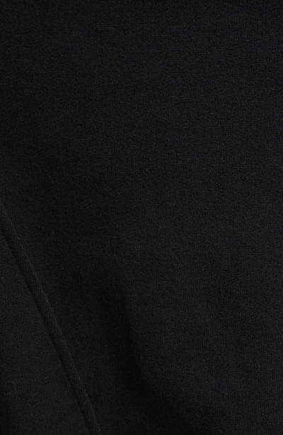 Shop Saint Laurent Embroidered Logo Cotton Hoodie In Noir
