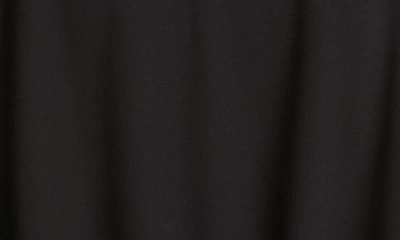 Shop Saint Laurent Twist Front Cutout Long Sleeve Crepe Jersey Dress In Noir