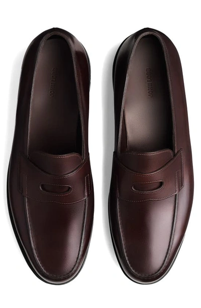 John Lobb Men's Lug-sole Iconic Penny Leather Loafers In Brown