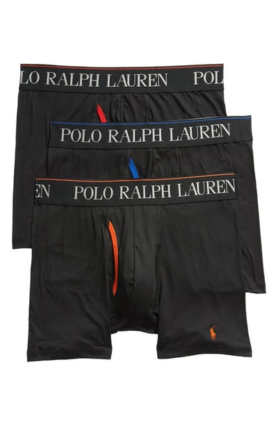 Shop Polo Ralph Lauren 4d 3-pack Boxer Briefs In Black