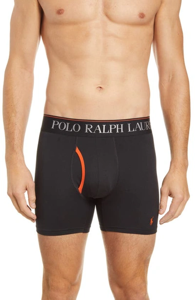 Shop Polo Ralph Lauren 4d 3-pack Boxer Briefs In Black