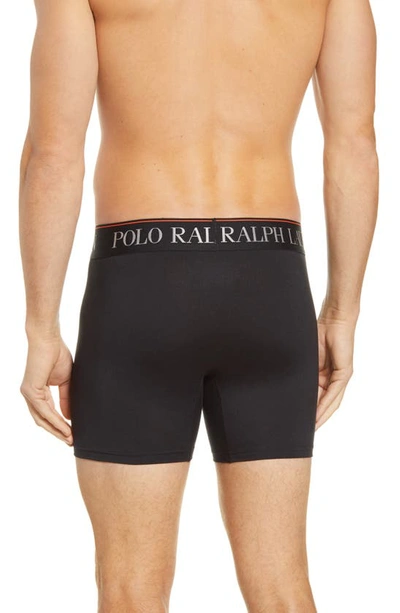 Shop Polo Ralph Lauren 4d 3-pack Boxer Briefs In Black