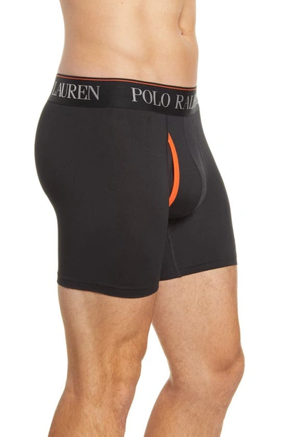 Shop Polo Ralph Lauren 4d 3-pack Boxer Briefs In Black