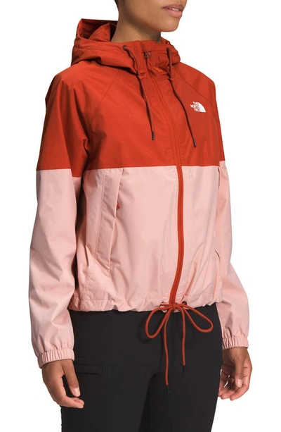 Shop The North Face Antora Waterproof Rain Jacket In Rusted Bronze/ Pink Moss