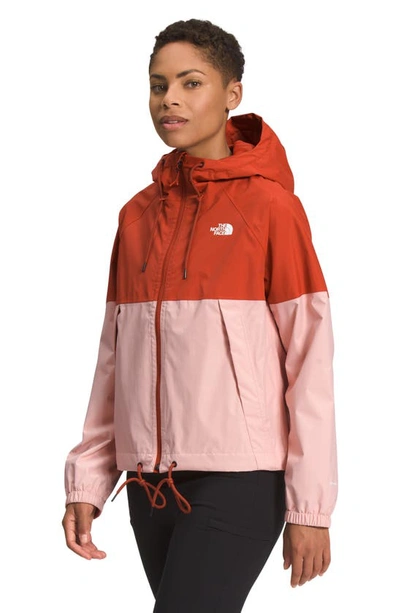 Shop The North Face Antora Waterproof Rain Jacket In Rusted Bronze/ Pink Moss
