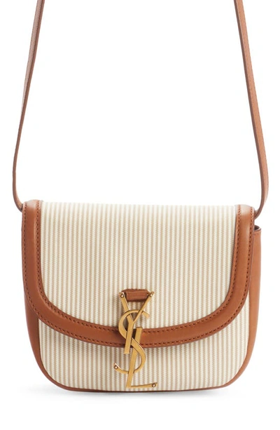 Shop Saint Laurent Small Kaia Shoulder Bag In Beige/ White/ Brick