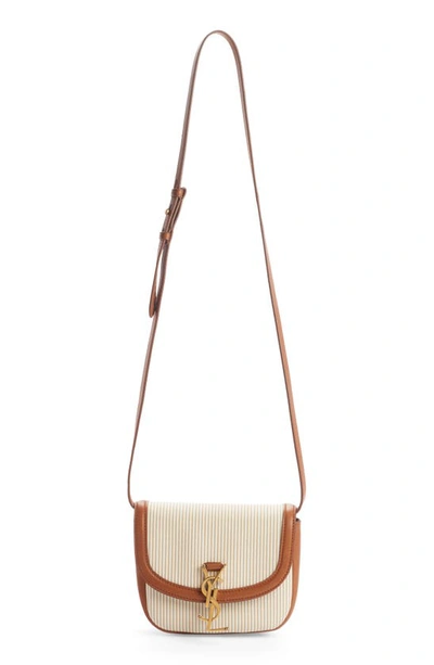 Shop Saint Laurent Small Kaia Shoulder Bag In Beige/ White/ Brick