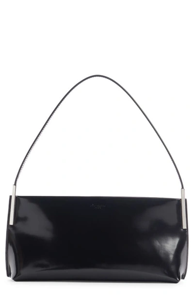 Shop Saint Laurent Small Suzanne Leather Baguette Bag In Nero