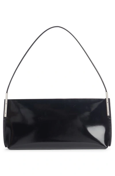 Shop Saint Laurent Small Suzanne Leather Baguette Bag In Nero