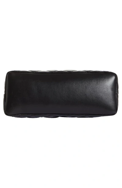 Saint Laurent Cassandre Ysl Cosmetic Case In Quilted Smooth Leather In Nero