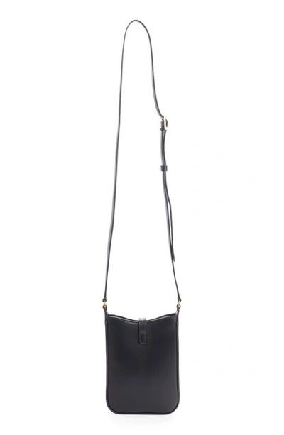 Shop Saint Laurent Mini Le 5 À 7 Vertical Leather Crossbody Bag In Nero