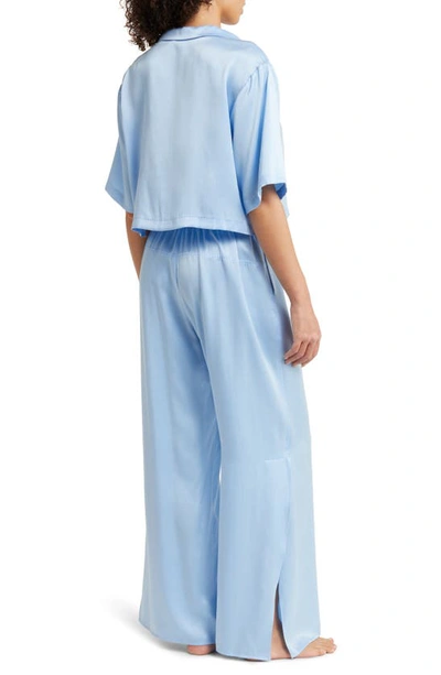 Shop Lunya High Waist Washable Silk Pajamas In Equanimity Sky