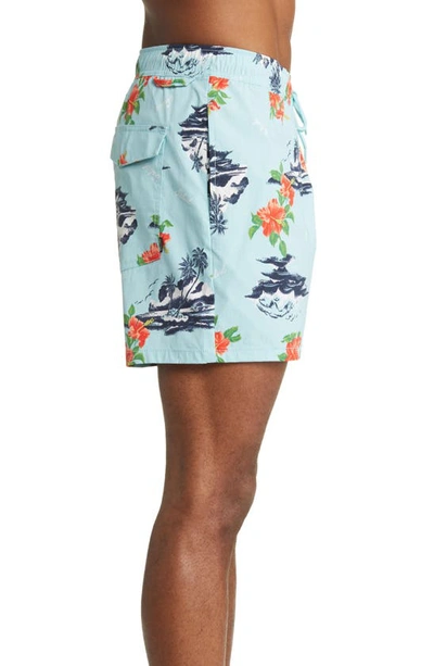 Shop Brixton Voyage Shorts In Canal Blue