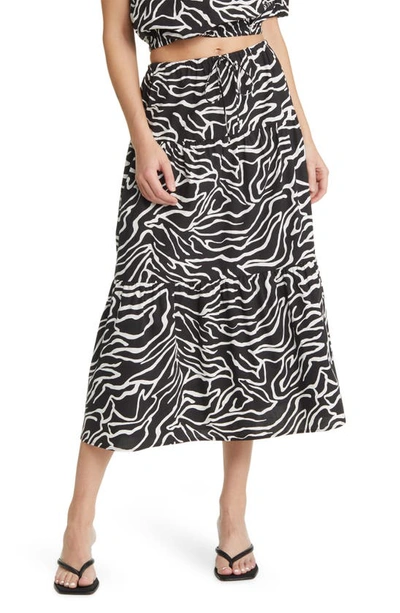 Shop Rails Mary Abstract Print Cotton Blend Skirt In Contour Lines
