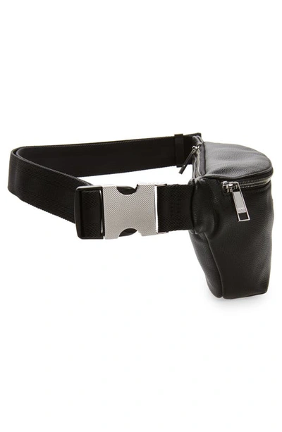 Shop Hugo Boss Ray Faux Leather Belt Bag In Black